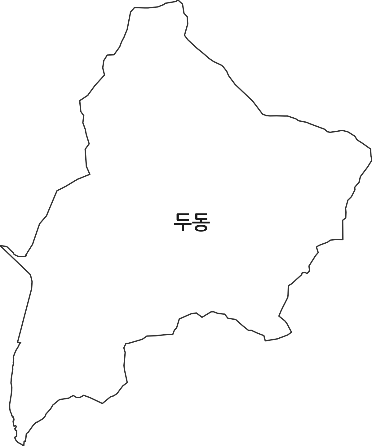 경상남도 창원시 진해구 두동 법정동 행정구역 경계 지도