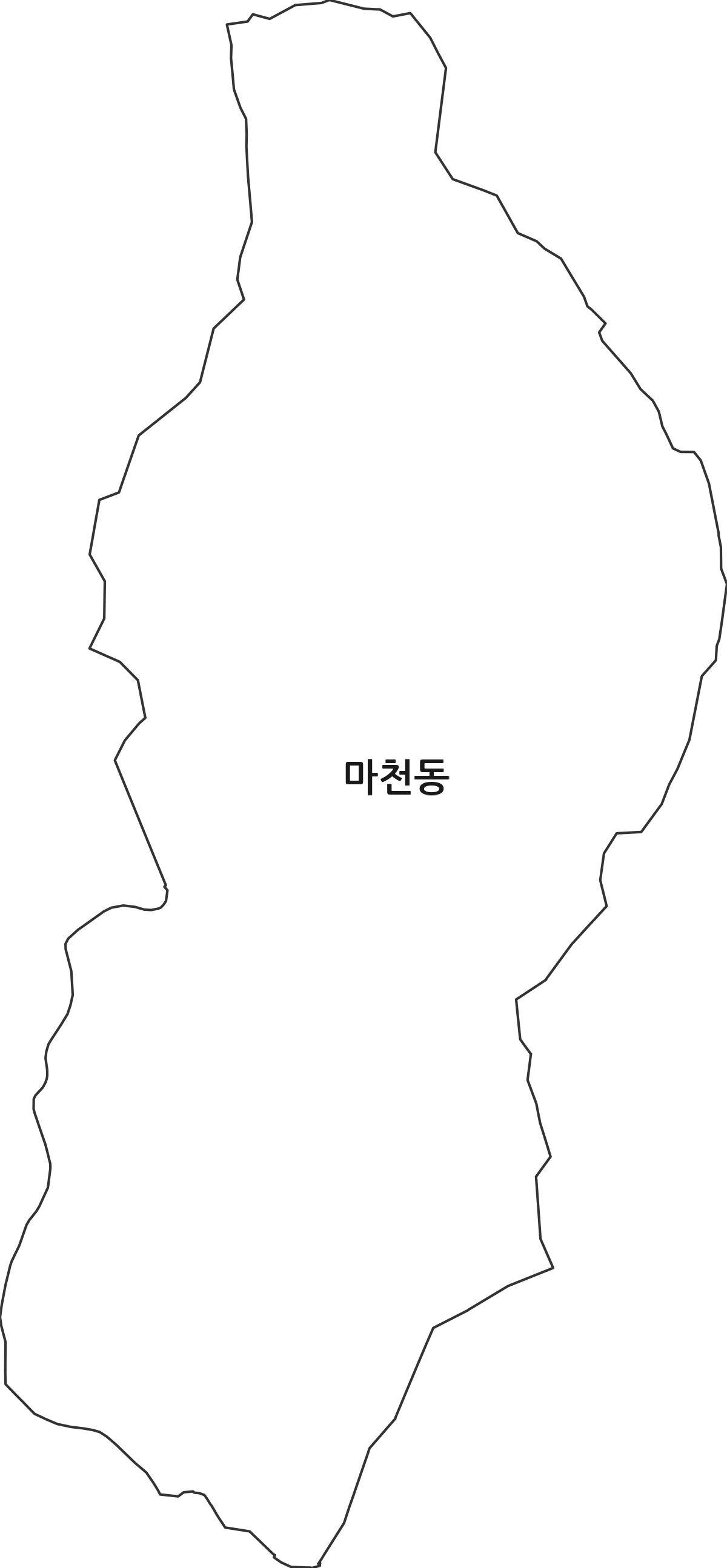 경상남도 창원시 진해구 마천동 법정동 행정구역 경계 지도