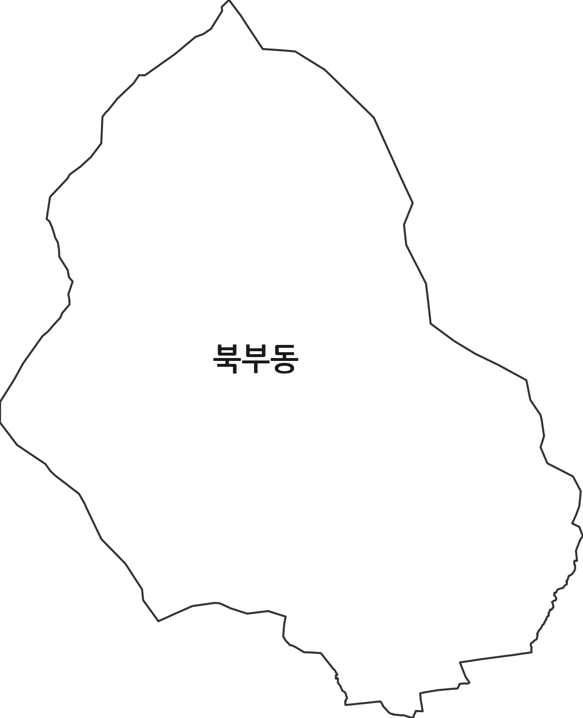 경상남도 창원시 진해구 북부동 법정동 행정구역 경계 지도