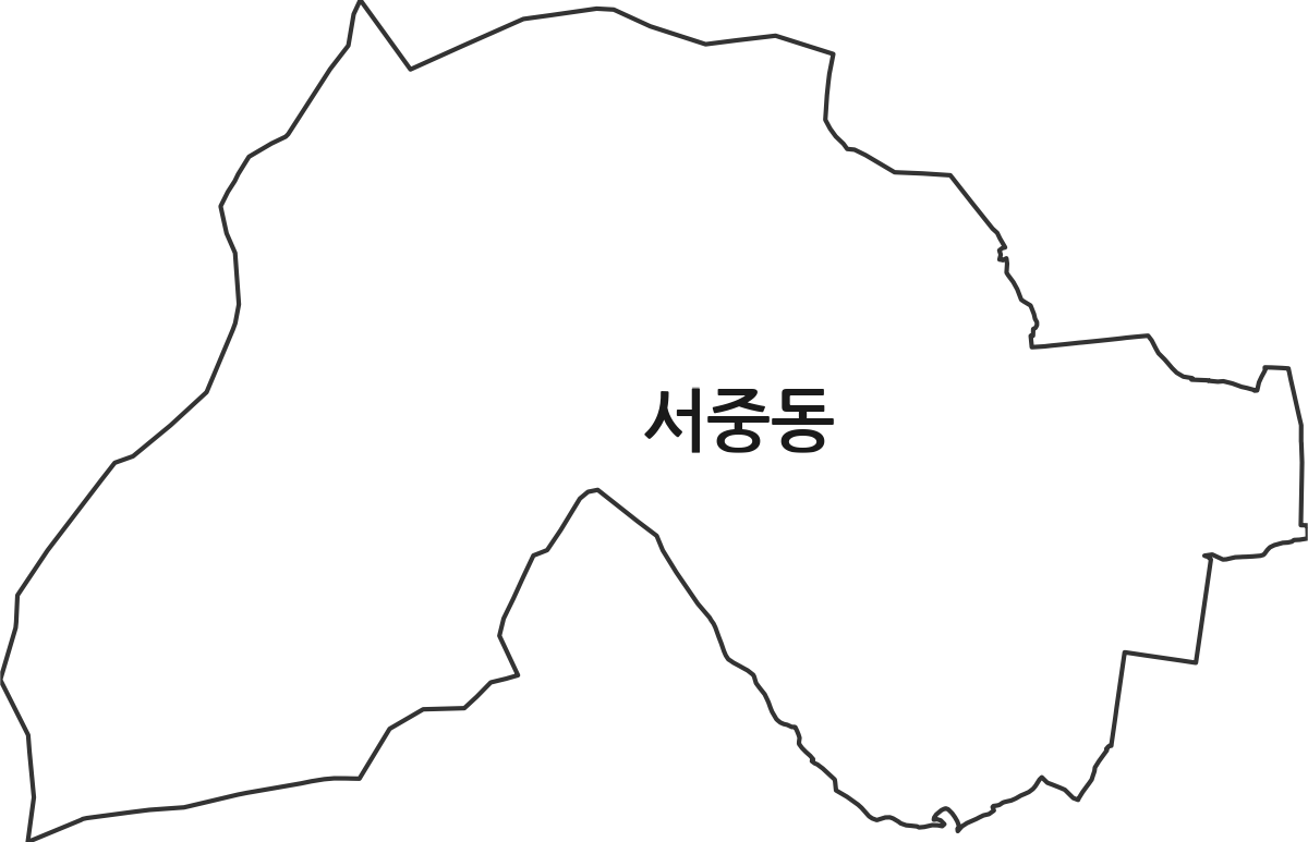 경상남도 창원시 진해구 서중동 법정동 행정구역 경계 지도