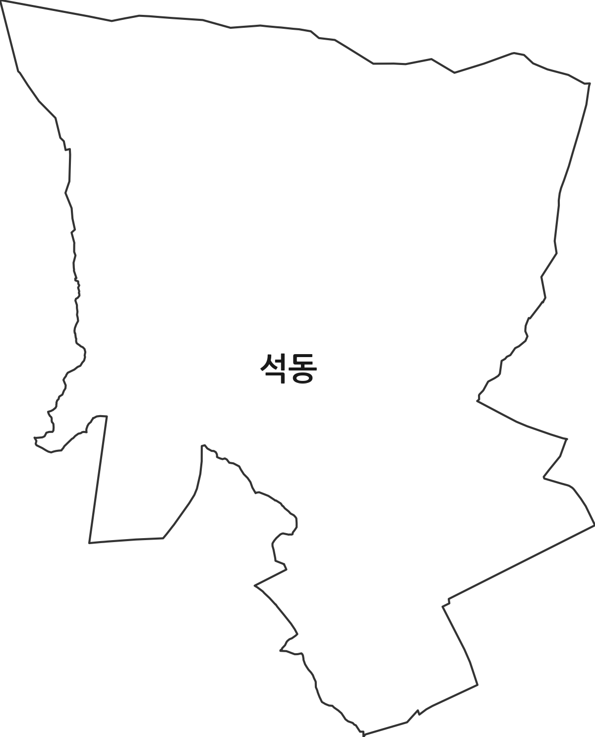 경상남도 창원시 진해구 석동 법정동 행정구역 경계 지도