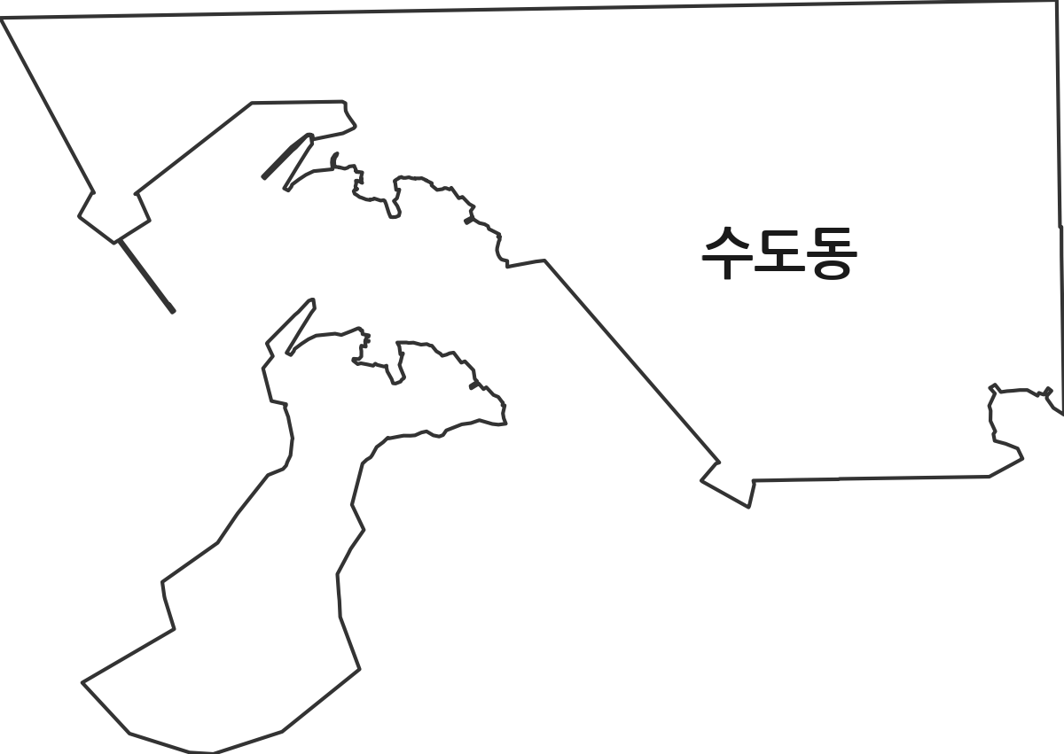경상남도 창원시 진해구 수도동 법정동 행정구역 경계 지도
