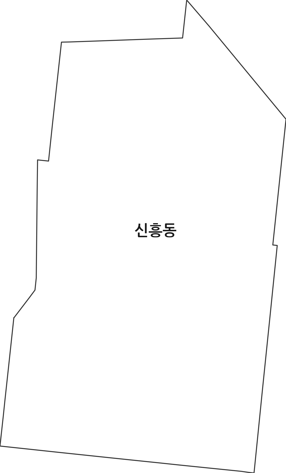 경상남도 창원시 진해구 신흥동 법정동 행정구역 경계 지도