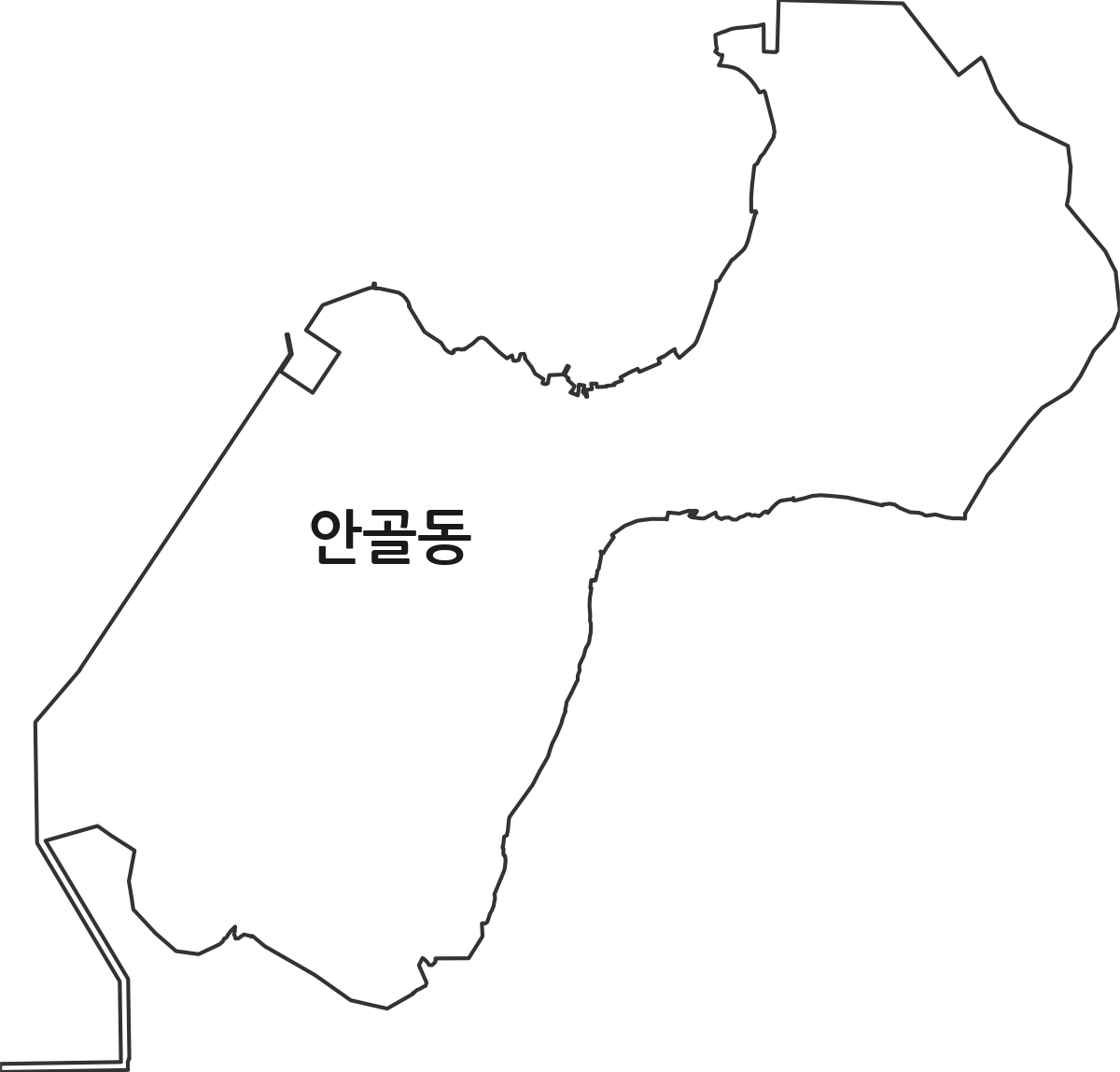 경상남도 창원시 진해구 안골동 법정동 행정구역 경계 지도