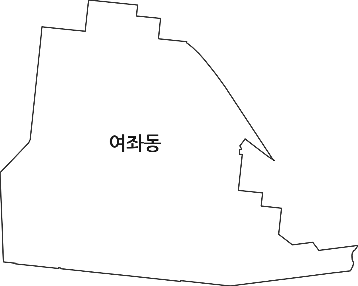 경상남도 창원시 진해구 여좌동 법정동 행정구역 경계 지도