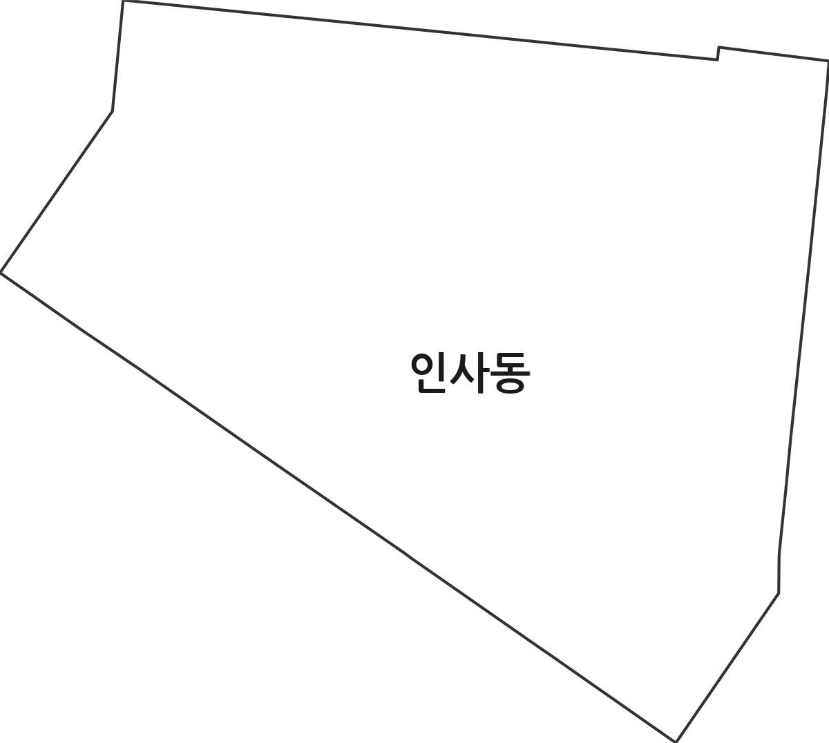 경상남도 창원시 진해구 인사동 법정동 행정구역 경계 지도