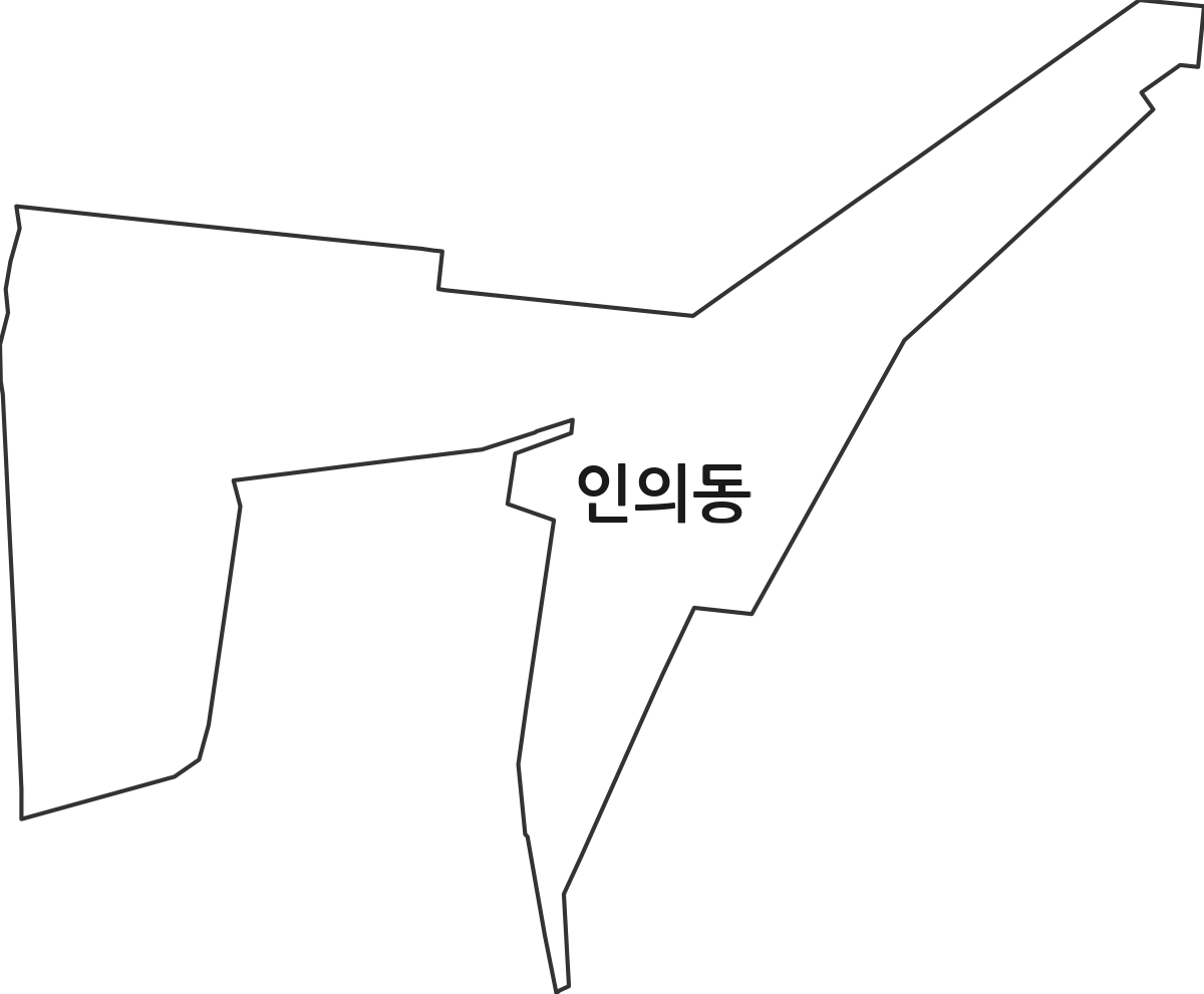 경상남도 창원시 진해구 인의동 법정동 행정구역 경계 지도