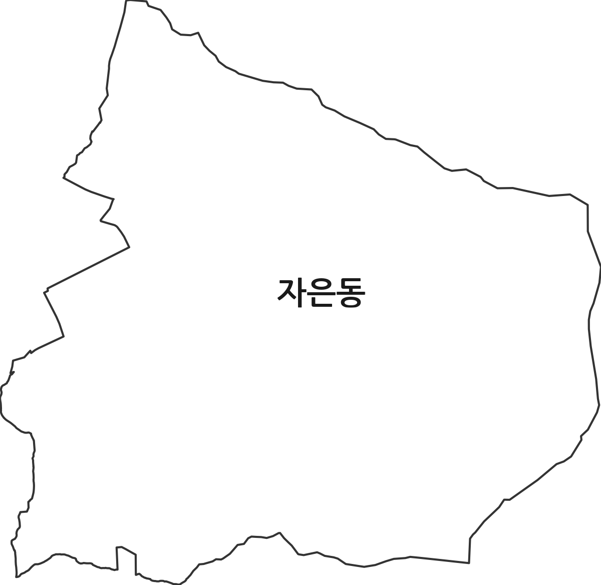 경상남도 창원시 진해구 자은동 법정동 행정구역 경계 지도