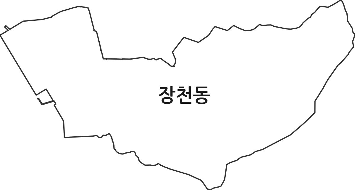 경상남도 창원시 진해구 장천동 법정동 행정구역 경계 지도