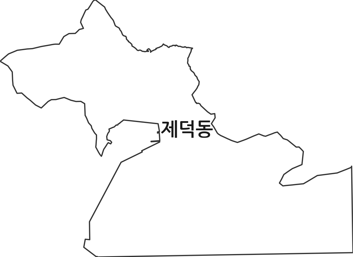 경상남도 창원시 진해구 제덕동 법정동 행정구역 경계 지도