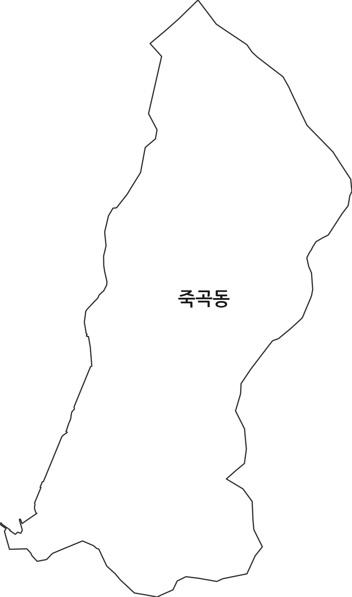 경상남도 창원시 진해구 죽곡동 법정동 행정구역 경계 지도