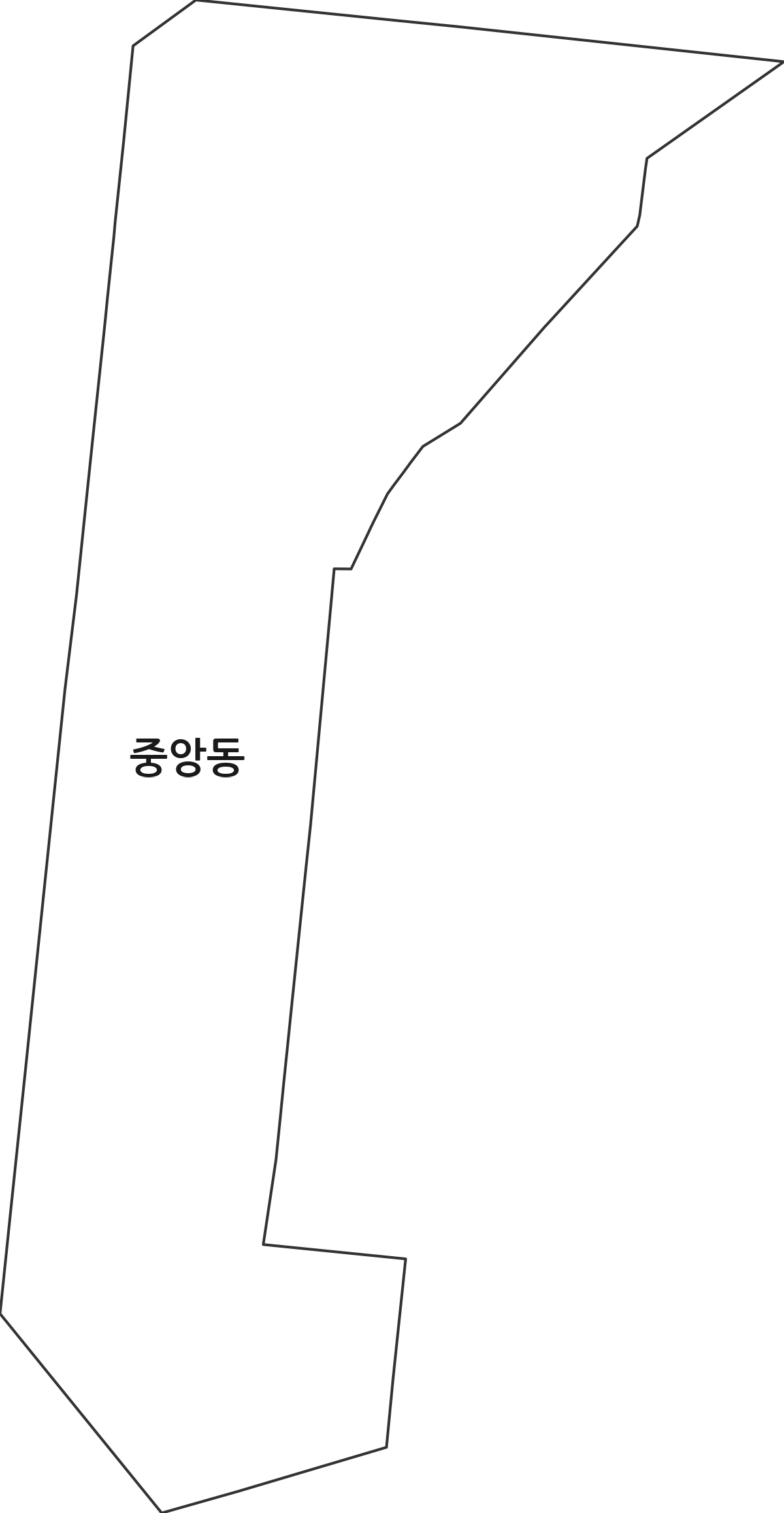 경상남도 창원시 진해구 중앙동 법정동 행정구역 경계 지도