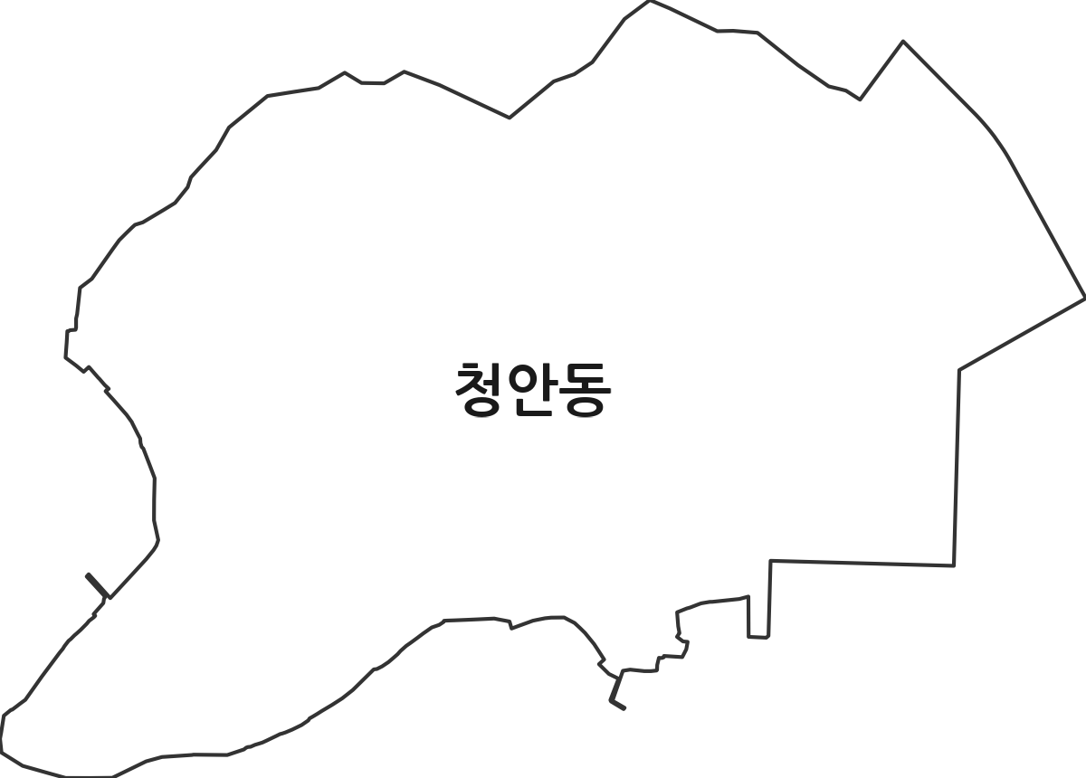 경상남도 창원시 진해구 청안동 법정동 행정구역 경계 지도