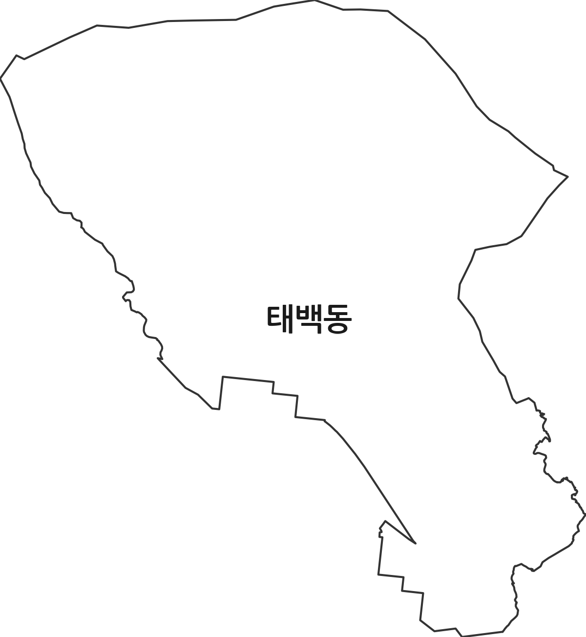 경상남도 창원시 진해구 태백동 법정동 행정구역 경계 지도