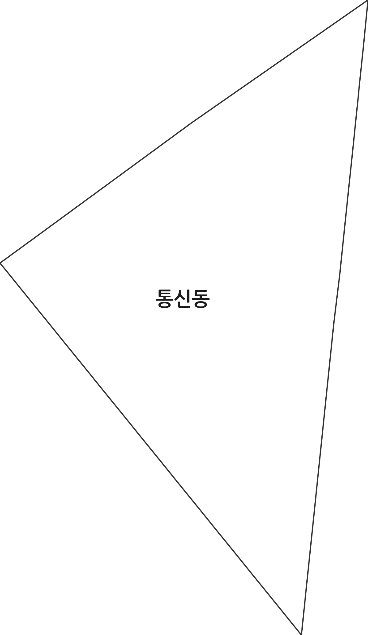 경상남도 창원시 진해구 통신동 법정동 행정구역 경계 지도