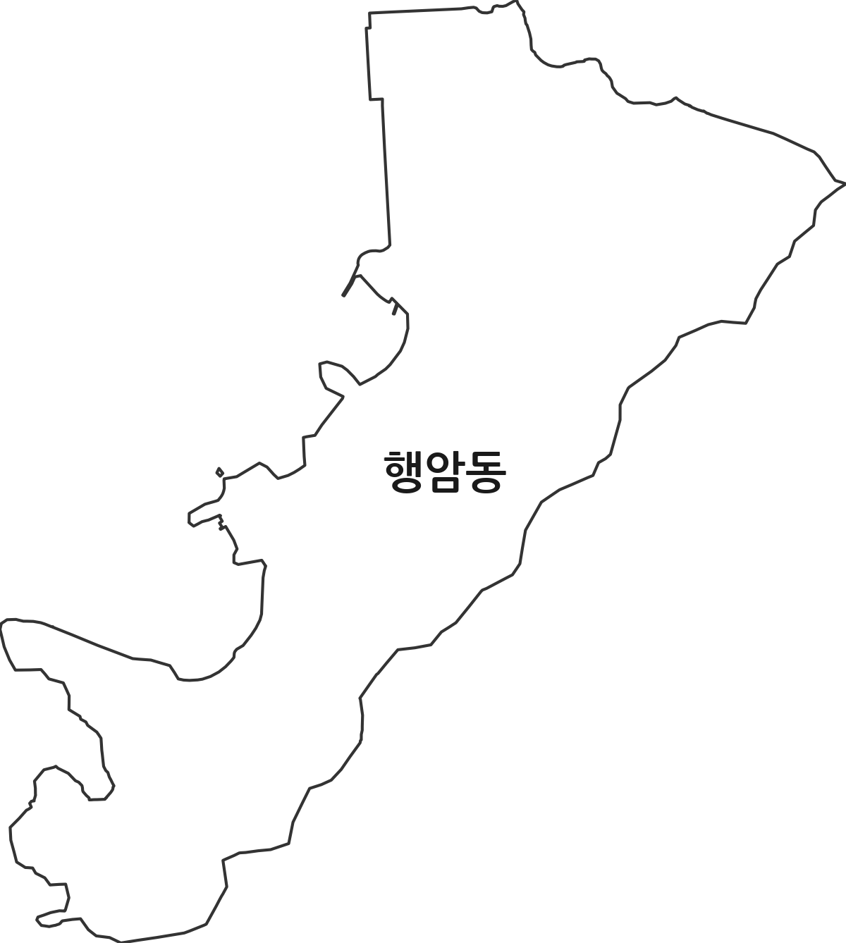 경상남도 창원시 진해구 행암동 법정동 행정구역 경계 지도