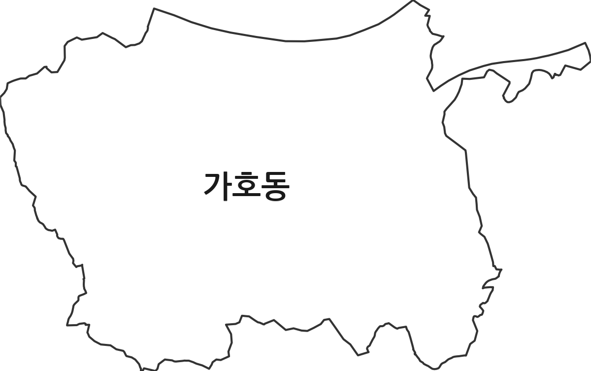 경상남도 진주시 가호동 행정동 행정구역 경계 지도