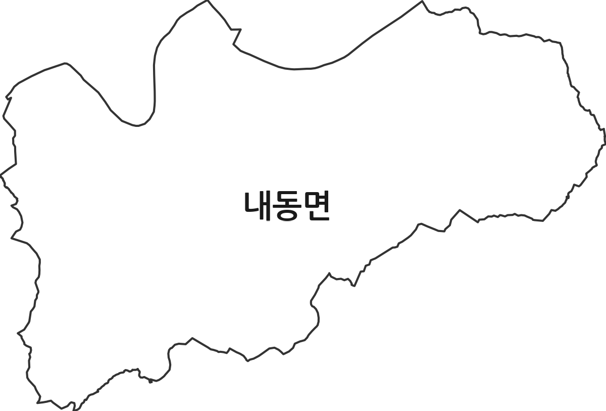 경상남도 진주시 내동면 행정동 행정구역 경계 지도