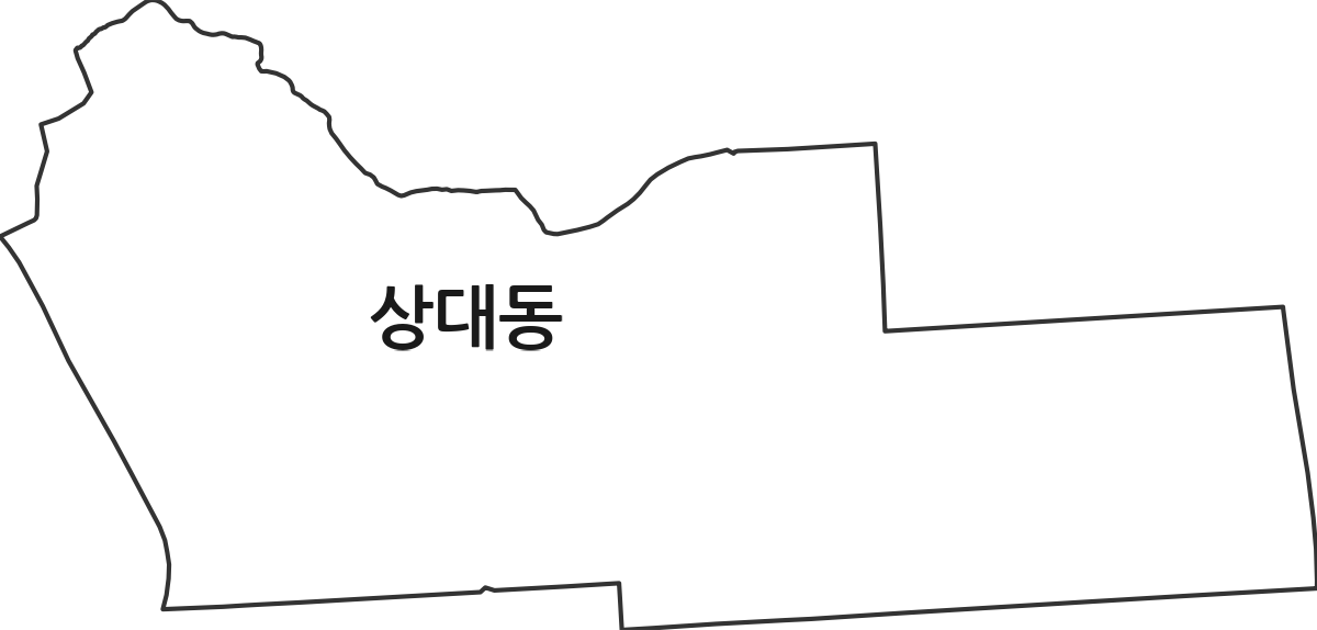 경상남도 진주시 상대동 행정동 행정구역 경계 지도