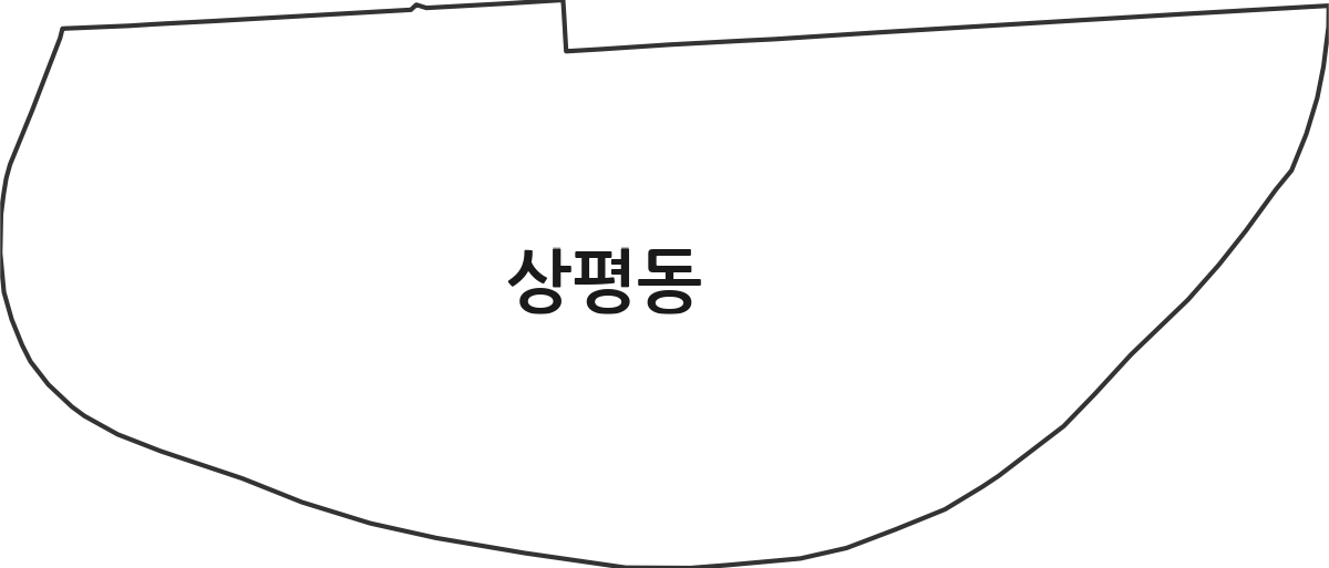 경상남도 진주시 상평동 행정동 행정구역 경계 지도