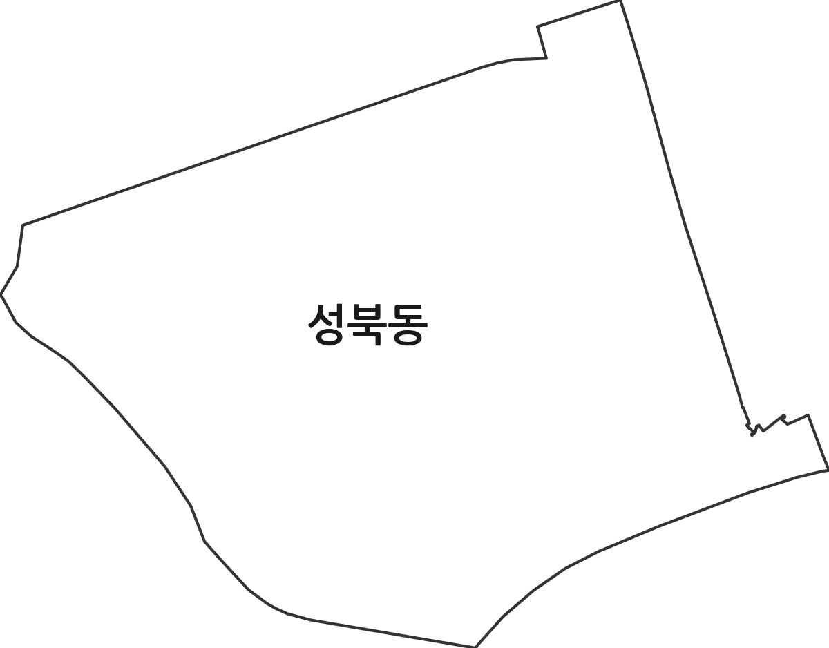경상남도 진주시 성북동 행정동 행정구역 경계 지도