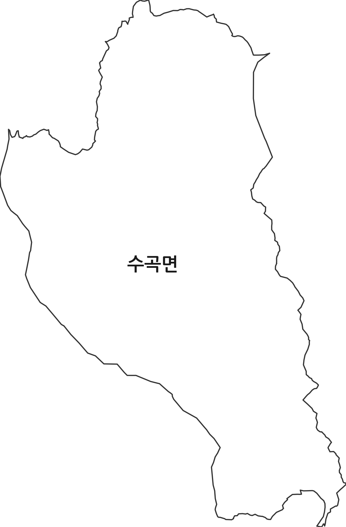 경상남도 진주시 수곡면 행정동 행정구역 경계 지도