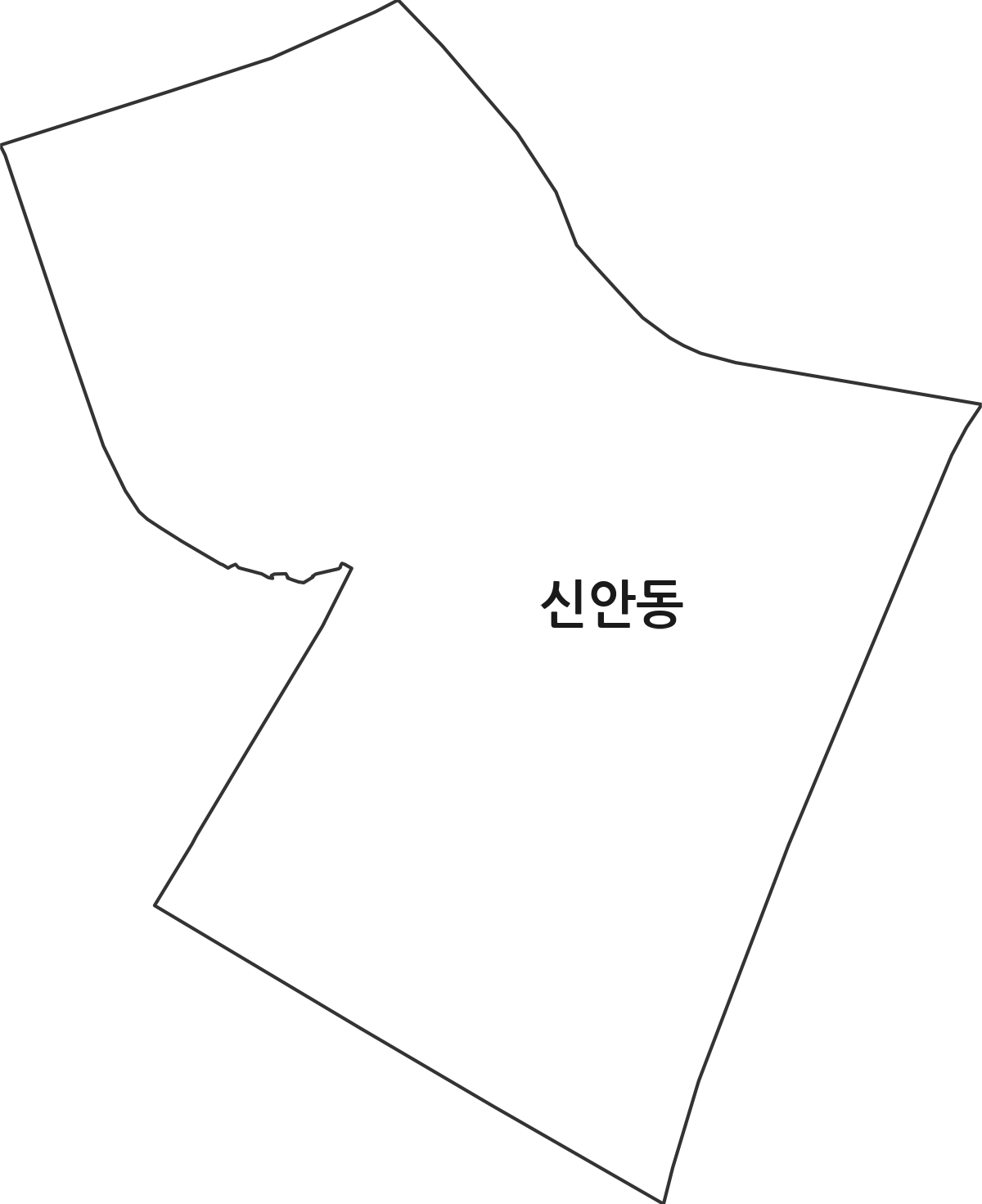 경상남도 진주시 신안동 행정동 행정구역 경계 지도