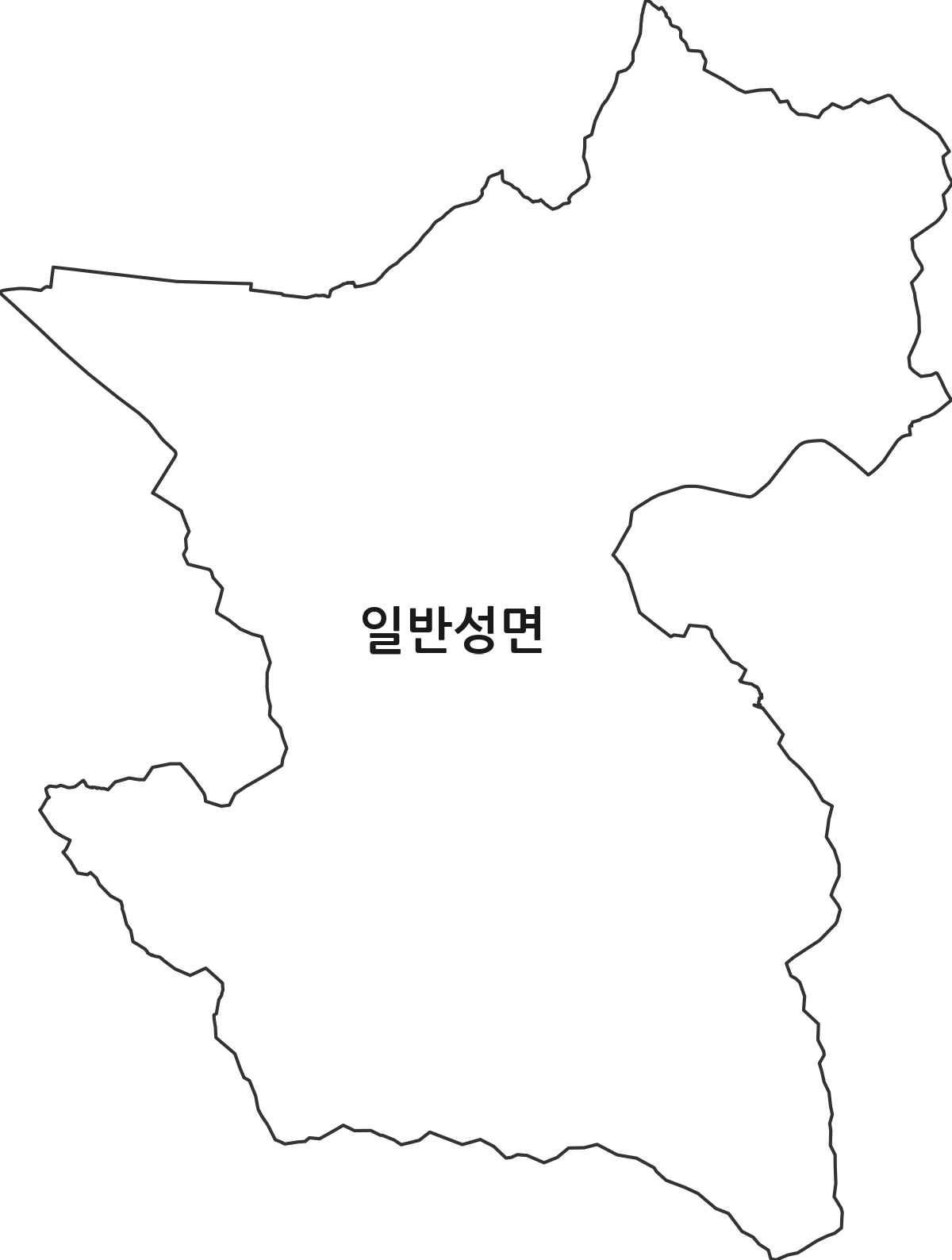 경상남도 진주시 일반성면 행정동 행정구역 경계 지도