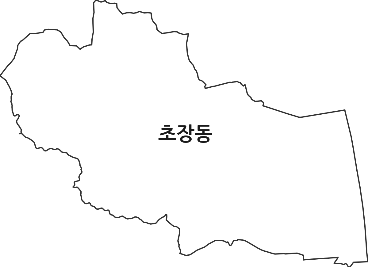 경상남도 진주시 초장동 행정동 행정구역 경계 지도