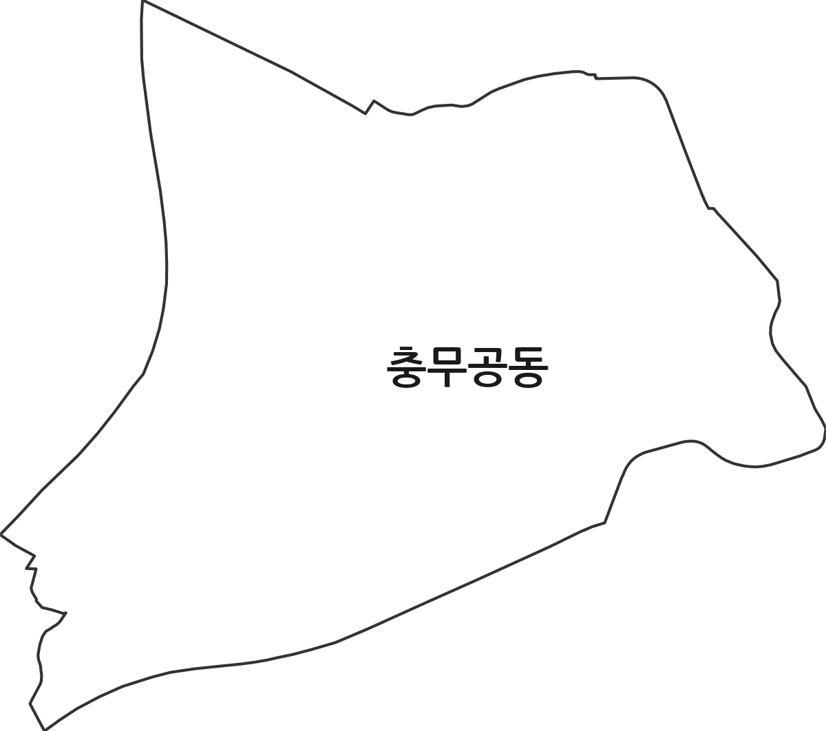 경상남도 진주시 충무공동 행정동 행정구역 경계 지도