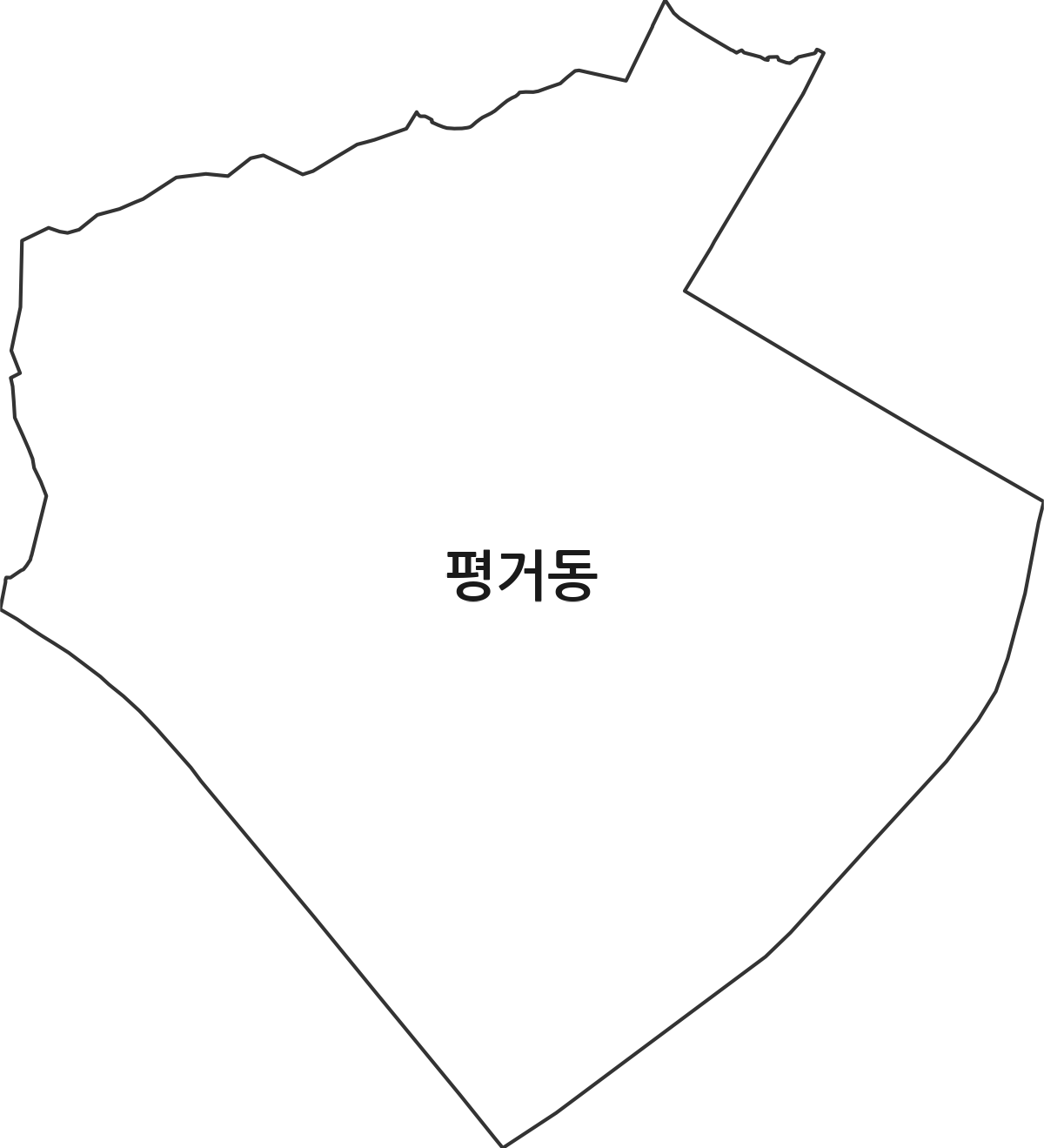 경상남도 진주시 평거동 행정동 행정구역 경계 지도