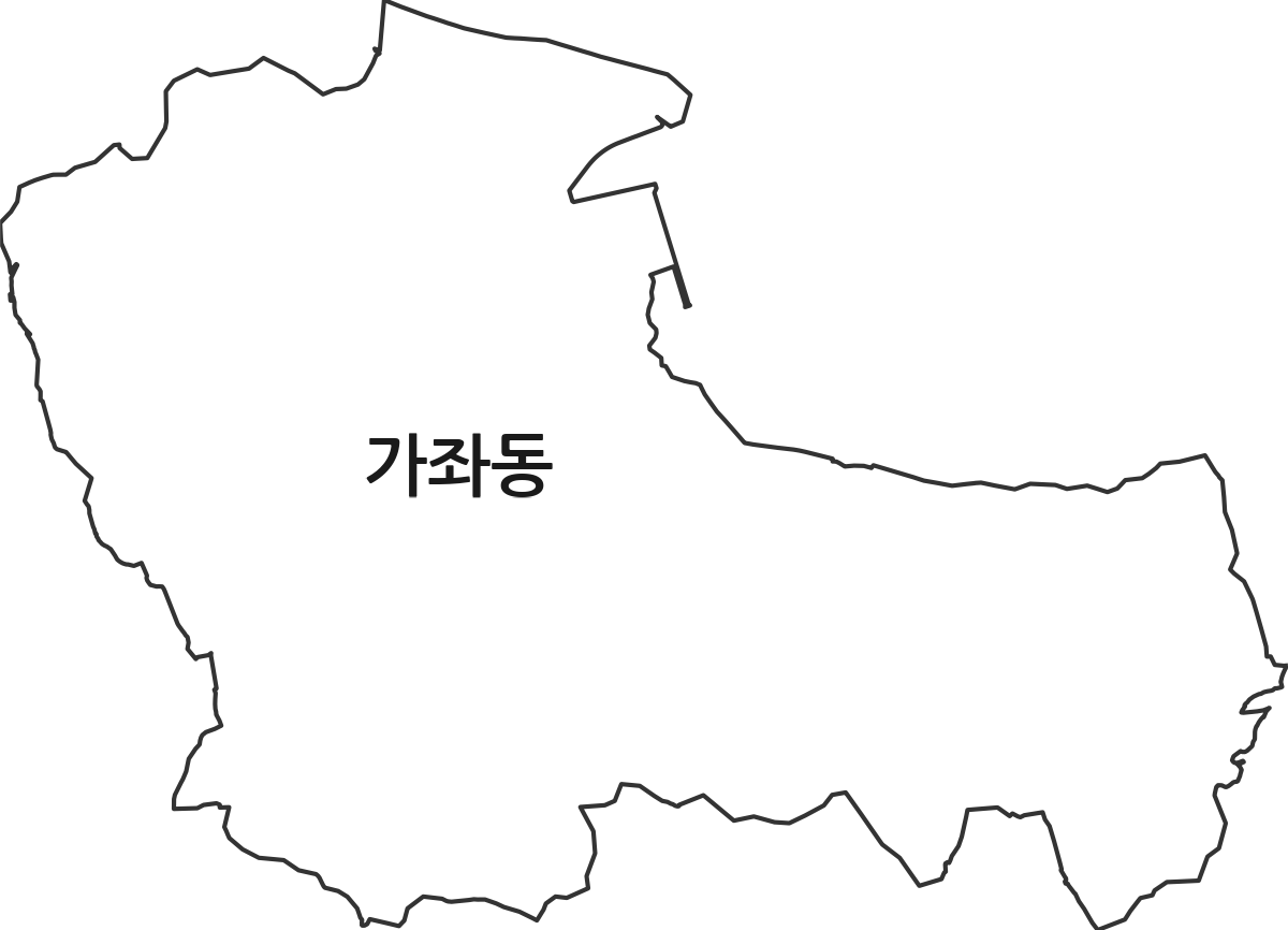 경상남도 진주시 가좌동 법정동 행정구역 경계 지도