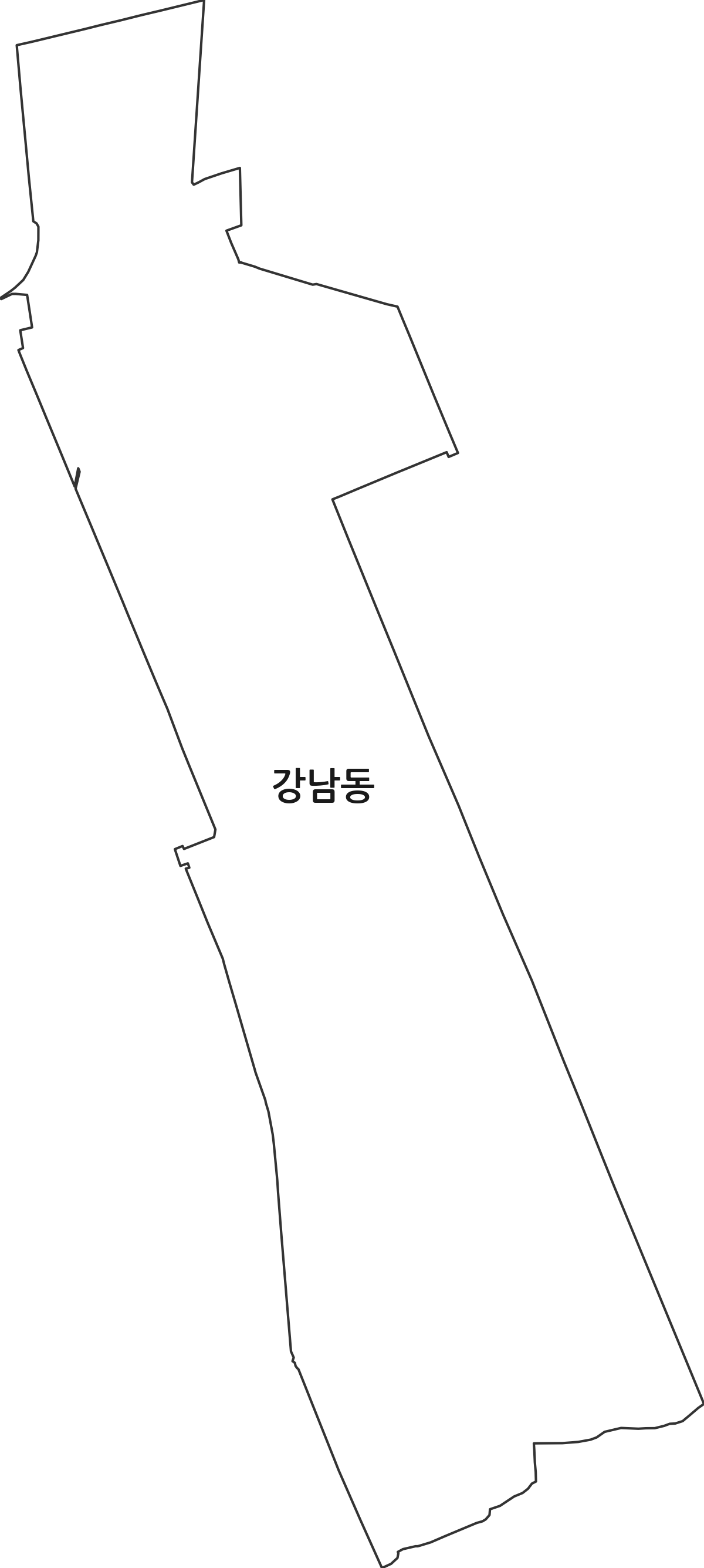 경상남도 진주시 강남동 법정동 행정구역 경계 지도