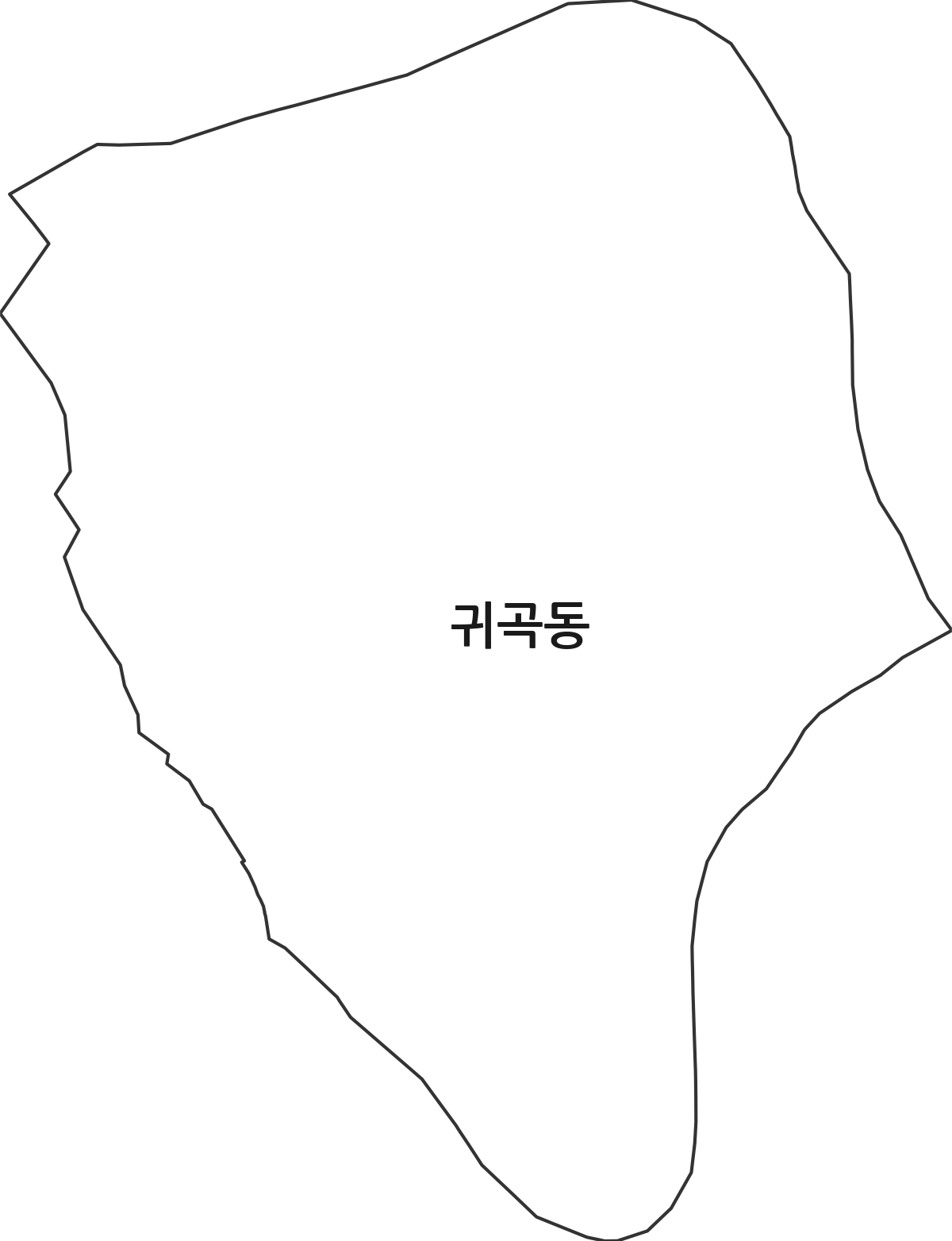 경상남도 진주시 귀곡동 법정동 행정구역 경계 지도