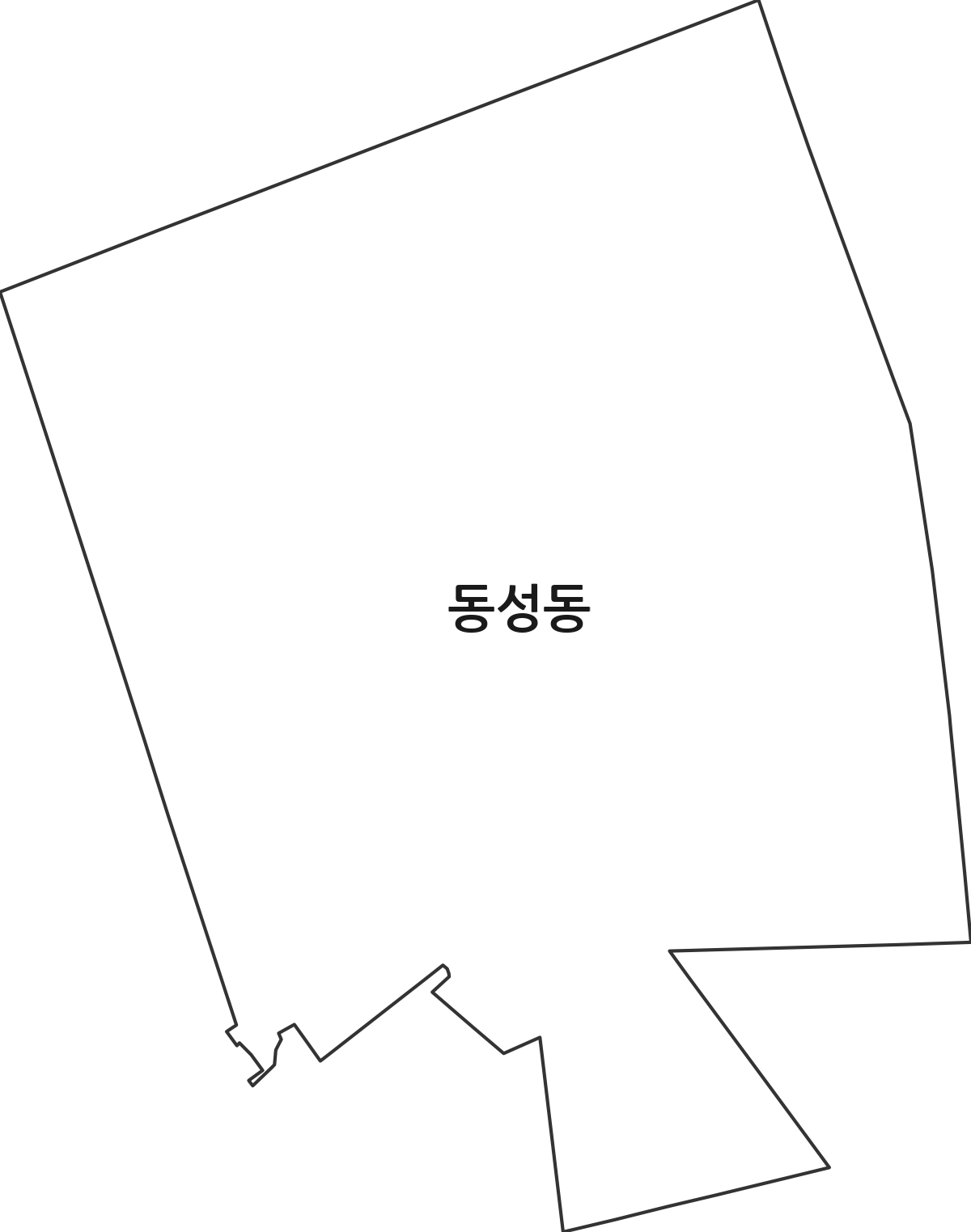 경상남도 진주시 동성동 법정동 행정구역 경계 지도