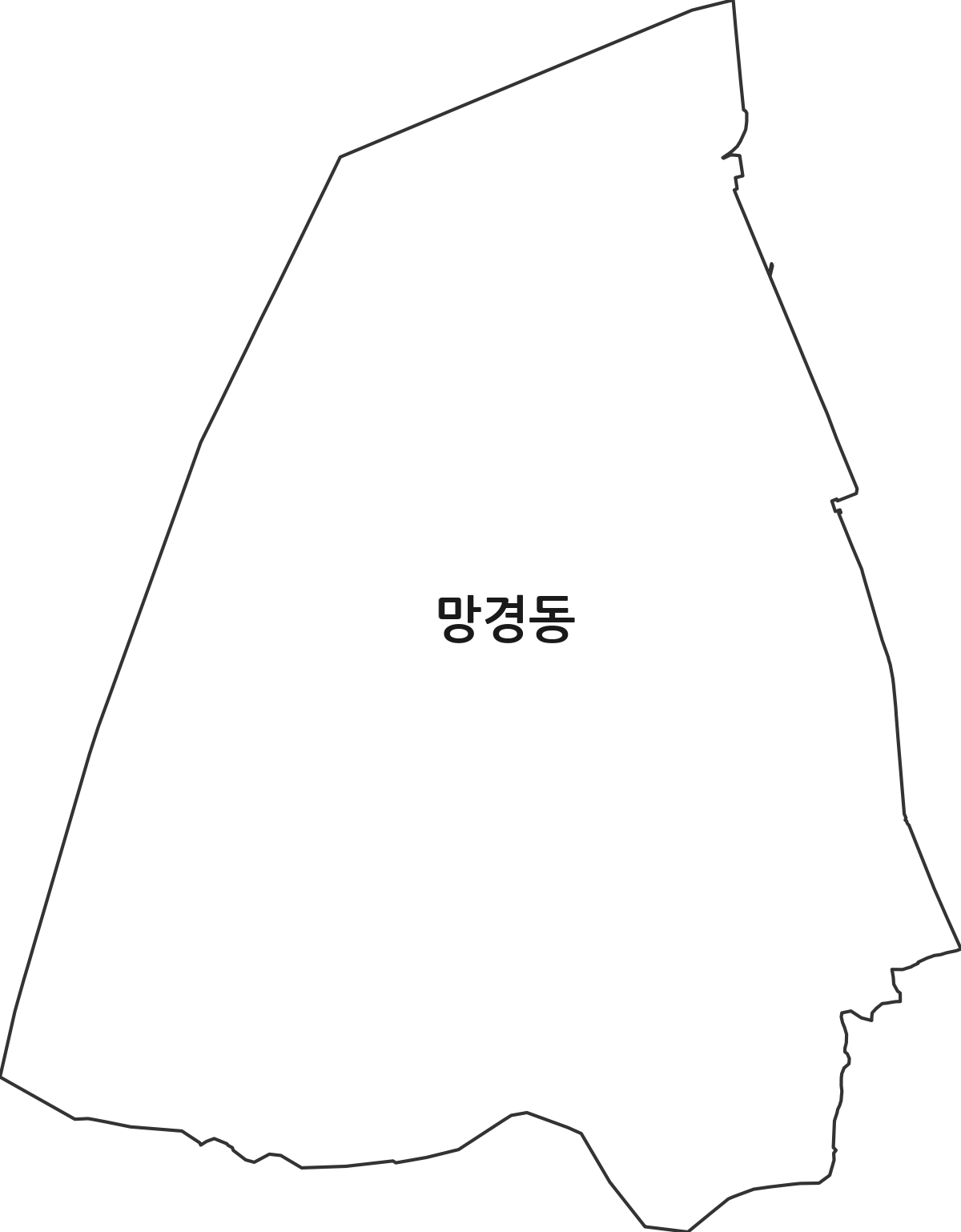 경상남도 진주시 망경동 법정동 행정구역 경계 지도
