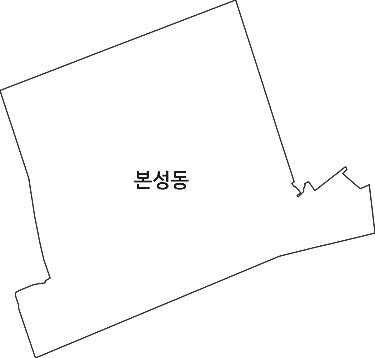 경상남도 진주시 본성동 법정동 행정구역 경계 지도