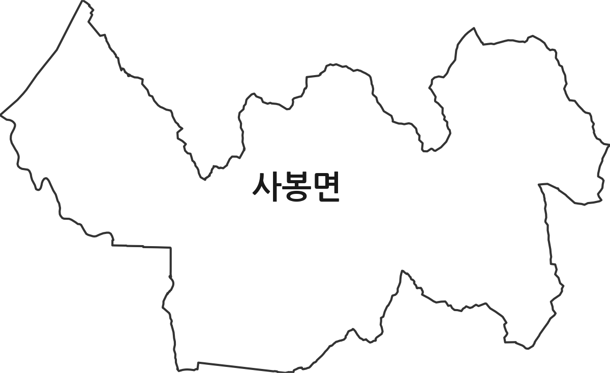 경상남도 진주시 사봉면 법정동 행정구역 경계 지도