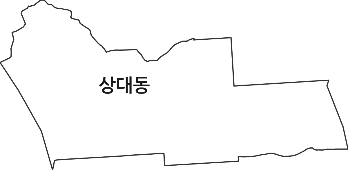 경상남도 진주시 상대동 법정동 행정구역 경계 지도