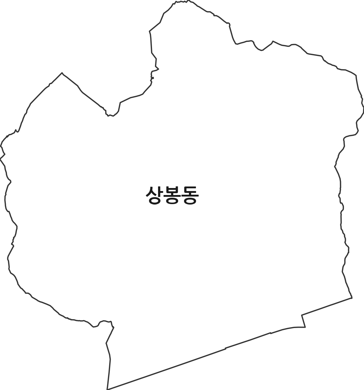 경상남도 진주시 상봉동 법정동 행정구역 경계 지도