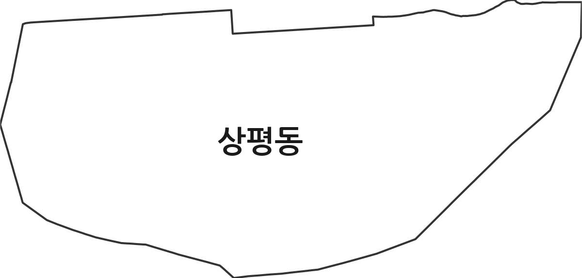 경상남도 진주시 상평동 법정동 행정구역 경계 지도