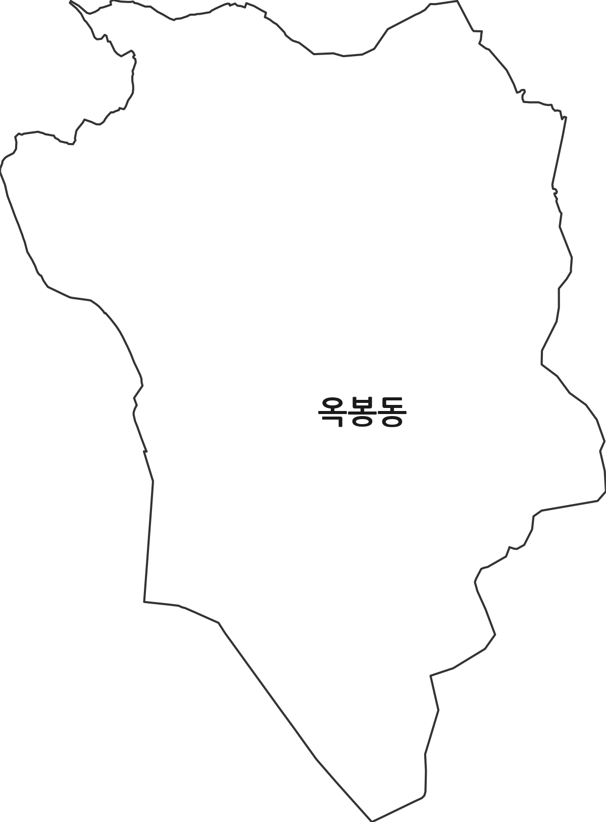 경상남도 진주시 옥봉동 법정동 행정구역 경계 지도