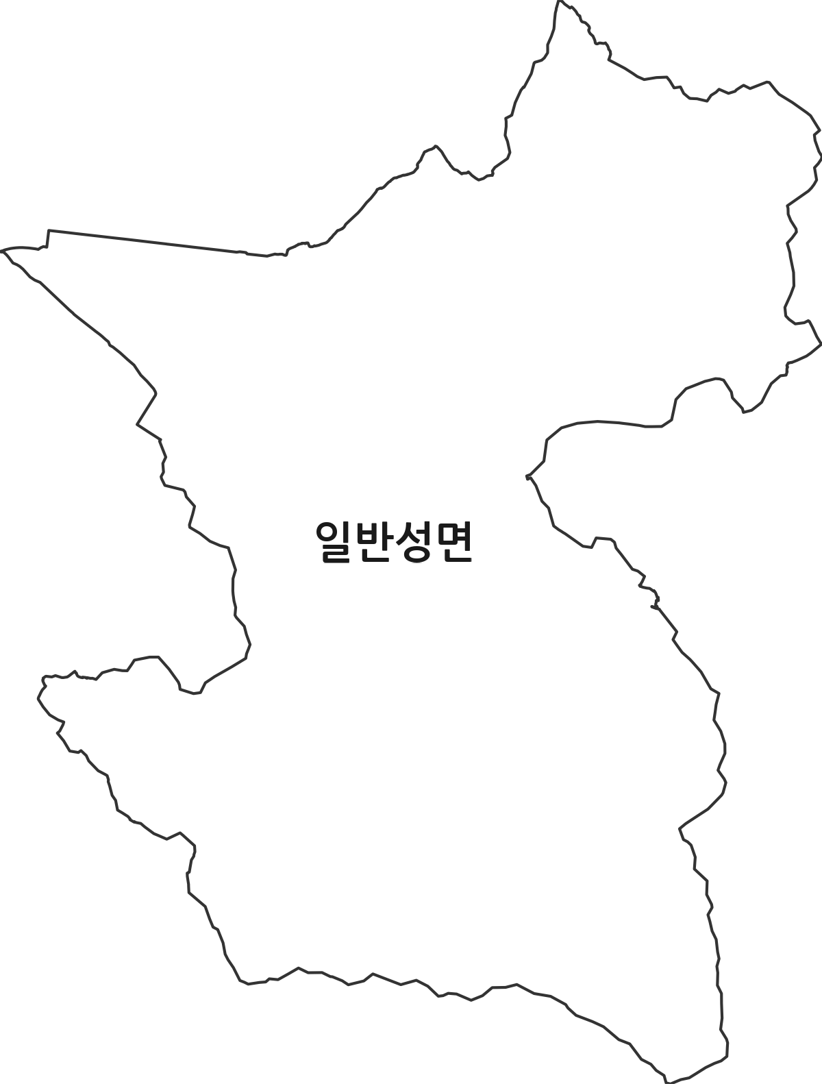 경상남도 진주시 일반성면 법정동 행정구역 경계 지도