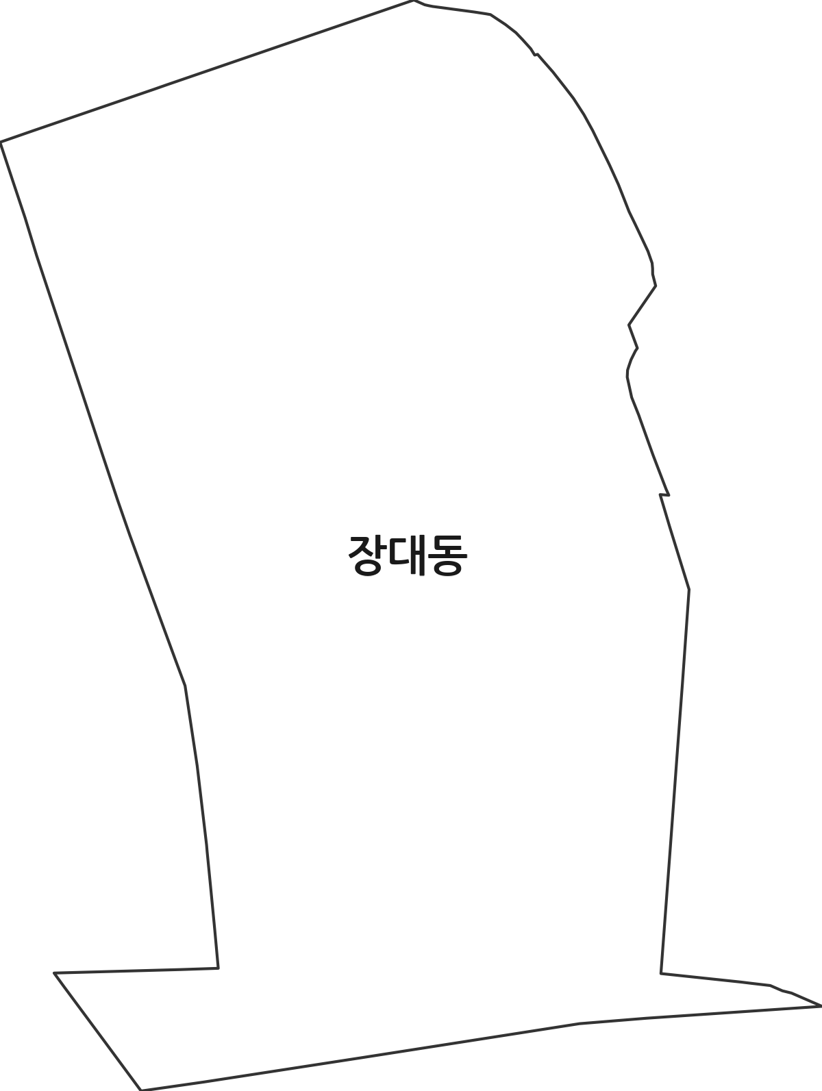 경상남도 진주시 장대동 법정동 행정구역 경계 지도