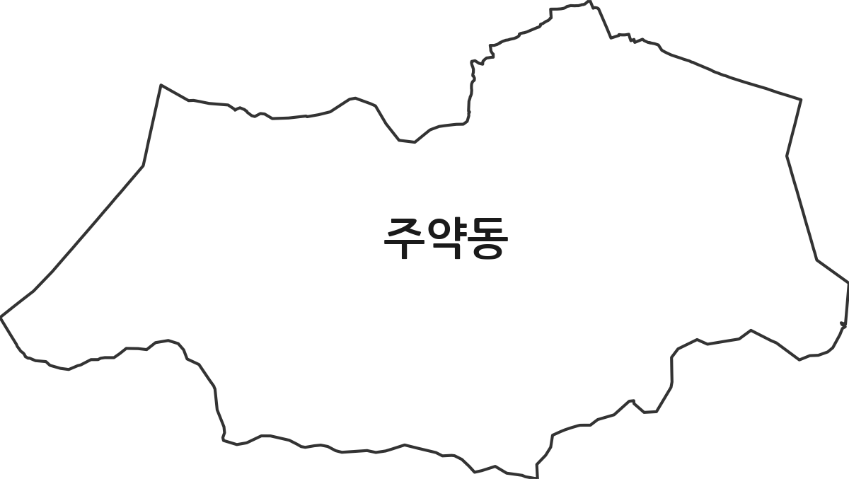 경상남도 진주시 주약동 법정동 행정구역 경계 지도