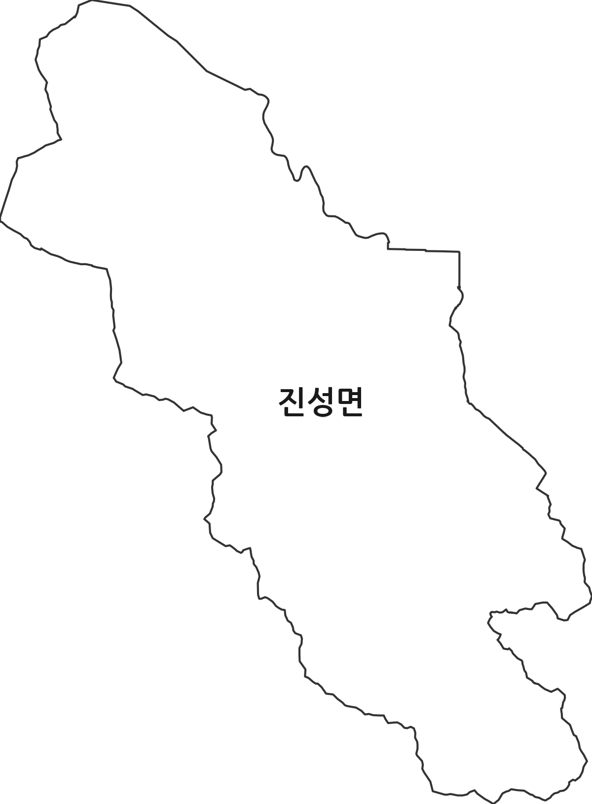 경상남도 진주시 진성면 법정동 행정구역 경계 지도
