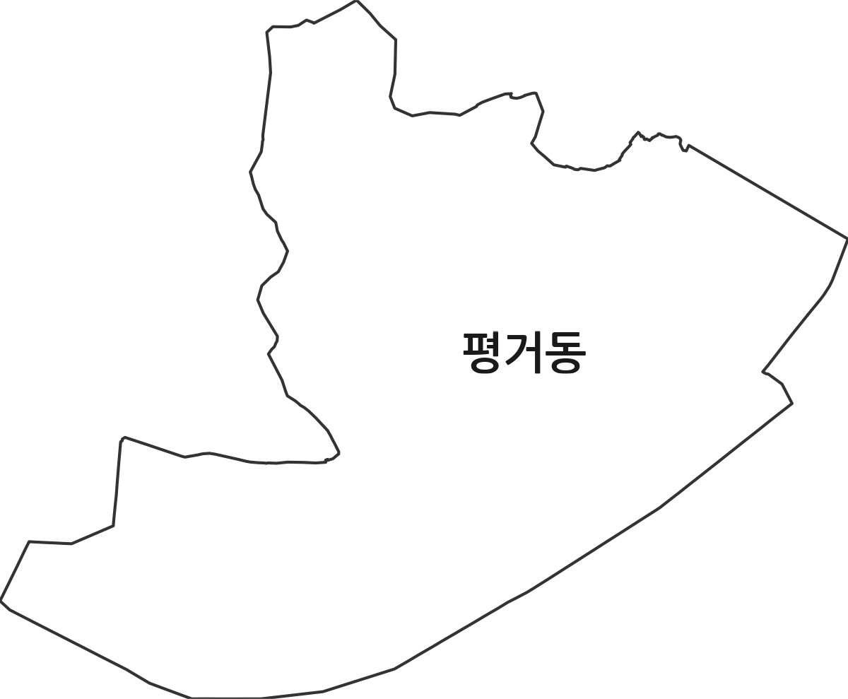 경상남도 진주시 평거동 법정동 행정구역 경계 지도