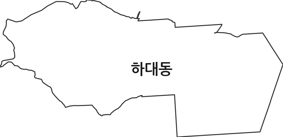 경상남도 진주시 하대동 법정동 행정구역 경계 지도