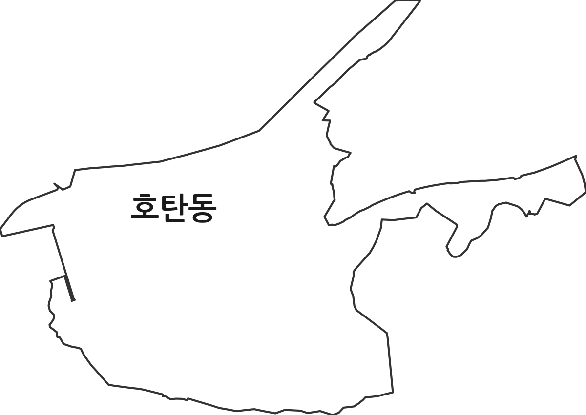 경상남도 진주시 호탄동 법정동 행정구역 경계 지도