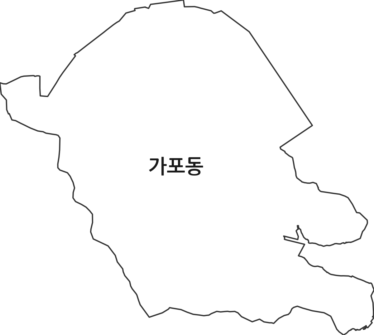 경상남도 창원시 마산합포구 가포동 행정동 행정구역 경계 지도